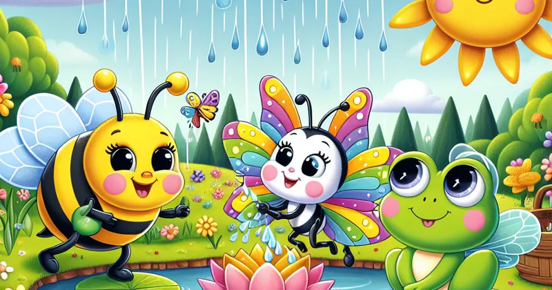 Buzzy Bee and the Rainbow Flowers